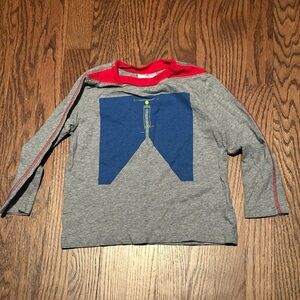 Hanna Andersson long sleeve graphic t-shirt with bicycle image size 100 = US 4T